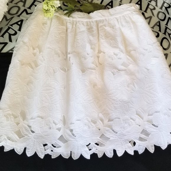 Tibi Dresses & Skirts - Tibi (Couture) White Lace Mini Skirt